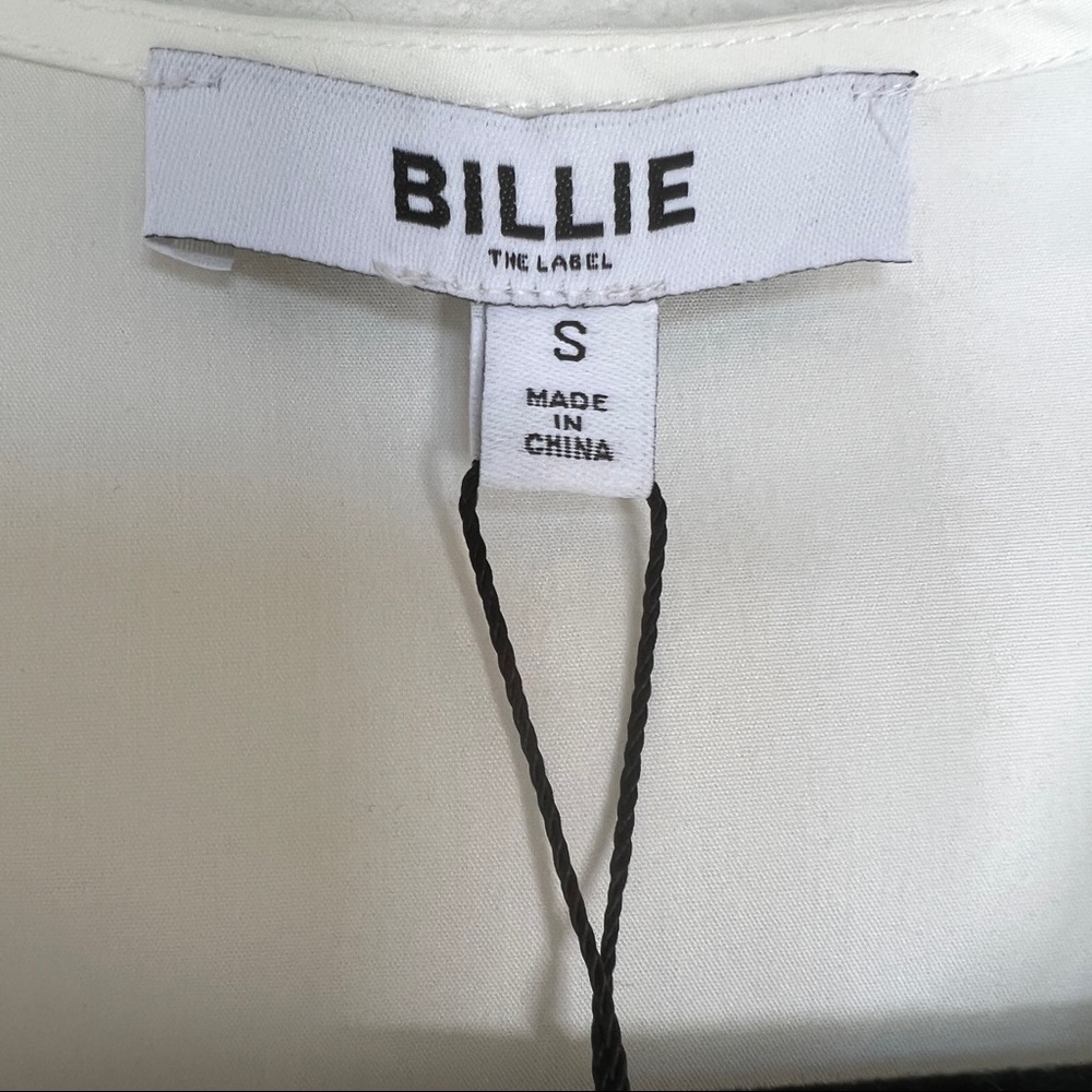 Billie The Label Alexa Poplin Mini Dress In Ivory Size Small NWT - Picture 7 of 7